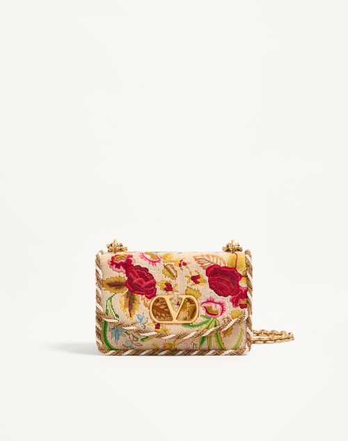 Valentino Garavani - Valentino Garavani Vain Small Embroidered Shoulder Bag - Multicolour - Woman - Shoulder Bags